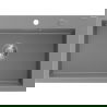 Mexen Elix granitový drez 1-komorový 700 x 500 mm, sivý, sifón chróm - 6526701005-71