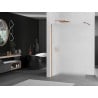 Mexen Kioto sprchová stena Walk-in 130 x 200 cm, matné sklo 8 mm, ružové zlato - 800-130-101-60-30