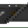Mexen Elix žulový drez s jednou komorou 700 x 500 mm, čierny/strieborný metalický, sifón zlatý - 6526701005-73-G