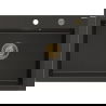 Mexen Elix žulový kuchynský drez 1-komorový 700 x 500 mm, čierny/zlatý metalík, sifón zlatý - 6526701005-75-G