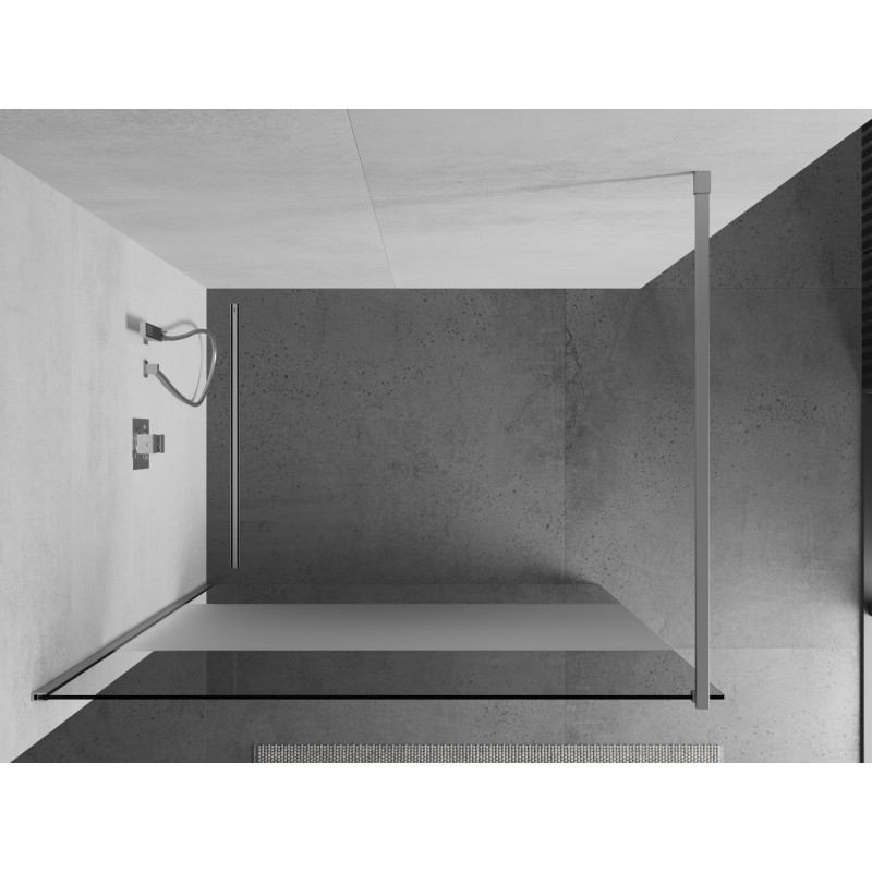 Mexen Kioto sprchová stena Walk-in 140 x 200 cm, transparentná/mrazivá 8 mm, chróm - 800-140-101-01-35