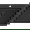 Mexen Elix jednokomorový granitový drez 700 x 500 mm, čierny/strieborný metalický, čierny sifón - 6526701005-73-B