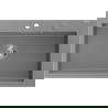 Mexen Elix granitový kuchynský drez s 1 komorou 800 x 500 mm, sivý, sifón chróm - 6527801005-71