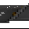 Mexen Elix žulový drezový s jednou komorou 800 x 500 mm, čierny/strieborný metalik, zlatý sifón - 6527801005-73-G