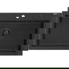Mexen Elix granitový drez 1-komorový 800 x 500 mm, čierny/strieborný metalik, čierny sifón - 6527801005-73-B