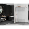 Mexen Kioto sprchová stena Walk-in 140 x 200 cm, priehľadná/matná 8 mm, ružové zlato - 800-140-101-60-35