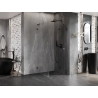 Mexen Lunar-F L skladací sprchový kút pravý 80 x 80 cm, transparentný, gun gray brúsený - 836L-080-080-66-00-P
