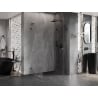 Mexen Lunar-F L skladací sprchový kút pravý 100 x 80 cm, transparentný, brúsený gun gray - 836L-100-080-66-00-P