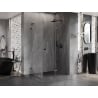 Mexen Lunar-F L skladací sprchový kút pravý 100 x 80 cm, transparentný, brúsený gun gray - 836L-100-080-66-00-P