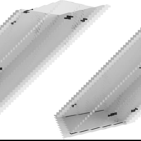 Mexen Lunar-F L sprchová kabína skladacia pravá 100 x 100 cm, transparentná, čierna - 836L-100-100-70-00-P