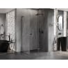 Mexen Lunar-F L skladacia sprchová kabína pravá 100 x 70 cm, transparentná, gun metal - 836L-100-070-95-00-P