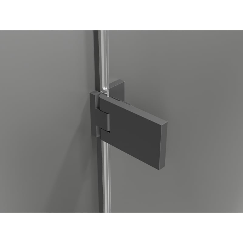 Mexen Lunar-F L skladacia sprchová kabína pravá 80 x 80 cm, transparentná, gun metal - 836L-080-080-95-00-P