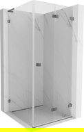 Mexen Lunar-F L skladacia sprchová kabína pravá 80 x 80 cm, transparentná, gun metal - 836L-080-080-95-00-P
