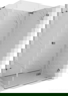 Mexen Lunar-F L sprchová kabína skladacia pravá 90 x 80 cm, transparentná, gun metal - 836L-090-080-95-00-P