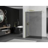 Mexen Kioto sprchová stena Walk-in 140 x 200 cm, grafit 8 mm, zlatá - 800-140-101-50-40