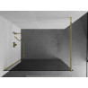 Mexen Kioto sprchová stena Walk-in 140 x 200 cm, grafit 8 mm, zlatá - 800-140-101-50-40