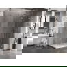 Mexen Lunar-F L skladací sprchový kút pravý 90 x 70 cm, priehľadný, brúsený nikel - 836L-090-070-97-00-P