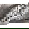 Mexen Lunar-F L skladací sprchový kút pravý 90 x 70 cm, priehľadný, brúsený nikel - 836L-090-070-97-00-P