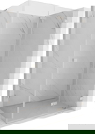 Mexen Lunar-F L skladacia sprchová kabína pravá 100 x 80 cm, transparentná, brúsený nikel - 836L-100-080-97-00-P