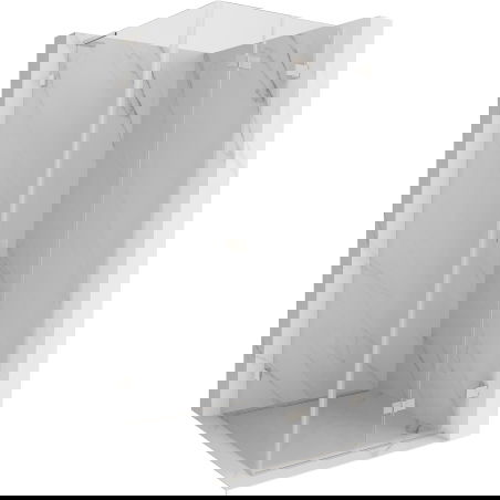 Mexen Lunar-F L sprchový kút skladací pravý 90 x 90 cm, transparentný, brúsený nikel - 836L-090-090-97-00-P