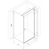 Mexen Lunar T sprchovací kút otvárací pravý 125 x 90 cm, transparentný, chróm - 834T-125-090-01-00-P