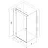 Mexen Lunar T sprchový kút otvárateľný ľavý 110 x 90 cm, transparentný, brúsený nikel - 834T-110-090-97-00-L