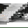 Mexen Kioto sprchová stena Walk-in 90 x 200 cm, biely vzor 8 mm, chróm - 800-090-101-01-85