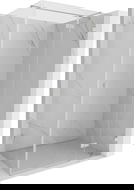 Mexen Lunar T sprchový kút výkyvný pravý 135 x 70 cm, transparentný, brúsený nikel - 834T-135-070-97-00-P