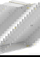 Mexen Lunar T sprchový kút, pravý výklopný, 125 x 120 cm, transparentný, zlatý - 834T-125-120-50-00-P