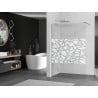 Mexen Kioto sprchová stena Walk-in 140 x 200 cm, biely vzor 8 mm, chróm - 800-140-101-01-85