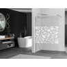 Mexen Kioto sprchový panel Walk-in 140 x 200 cm, biely vzor 8 mm, chróm - 800-140-101-01-85