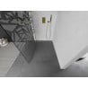 Mexen Kioto sprchová stena Walk-in 90 x 200 cm, biely vzor 8 mm, zlatá - 800-090-101-50-85