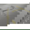 Plášť sprchového kúta Mexen Lunar T, otvárací pravý 130 x 70 cm, transparentný, brúsený zlatý - 834T-130-070-55-00-P