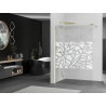 Mexen Kioto sprchová zástena Walk-in 110 x 200 cm, biely vzor 8 mm, zlatá - 800-110-101-50-85