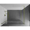Mexen Kioto sprchová zástena Walk-in 110 x 200 cm, biely vzor 8 mm, zlatá - 800-110-101-50-85