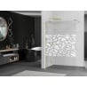 Mexen Kioto sprchová stena Walk-in 130 x 200 cm, biely vzor 8 mm, zlatá - 800-130-101-50-85