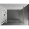 Mexen Kioto sprchová stena Walk-in 130 x 200 cm, biely vzor 8 mm, zlatá - 800-130-101-50-85