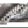 Mexen Lunar T sprchový kút s pravými pántmi 120 x 120 cm, transparentný, brúsený nikel - 834T-120-120-97-00-P