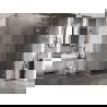 Mexen Lunar T sprchová kabína s pravými otváracími dverami 140 x 120 cm, priehľadná, brúsený nikel - 834T-140-120-97-00-P