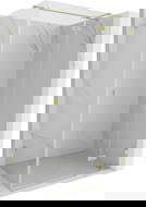 Mexen Lunar T sprchová kabína výklopná pravá 140 x 110 cm, transparentná, zlatá kartáčovaná - 834T-140-110-55-00-P