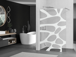 Mexen Kioto sprchová stena Walk-in 70 x 200 cm, biela vlna 8 mm, chrómová - 800-070-101-01-97