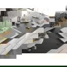 Mexen Elix granitový kuchynský drez 1-komorový 600 x 500 mm, biely, sifón zlatý - 6525601005-20-G
