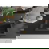 Mexen Elix granitový kuchynský drez 1-komorový 600 x 500 mm, čierny so škvrnami, zlatý sifón - 6525601005-76-G