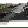 Mexen Elix jednodrezový žulový drez 600 x 500 mm, čierny, zlatý sifón - 6525601005-77-G
