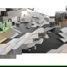Mexen Elix granitový kuchynský drez s jednou komorou 600 x 500 mm, biely, čierna sifón - 6525601005-20-B