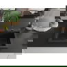 Mexen Elix granitový drez 1-komorový 600 x 500 mm, čierny/zlatý metalický, čierny sifón - 6525601005-75-B