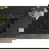 Mexen Elix granitový drez 1-komorový 600 x 500 mm, čierny/zlatý metalický, čierny sifón - 6525601005-75-B