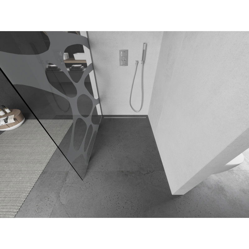 Mexen Kioto sprchová stena Walk-in 100 x 200 cm, biela vlna 8 mm, chróm - 800-100-101-01-97