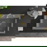 Mexen Elix granitový kuchynský drez s 1 komorou 700 x 500 mm, sivý, sifón zlatý - 6526701005-71-G
