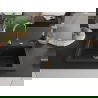 Mexen Elix žulový kuchynský drez 1-komorový 700 x 500 mm, čierny/zlatý metalík, sifón zlatý - 6526701005-75-G